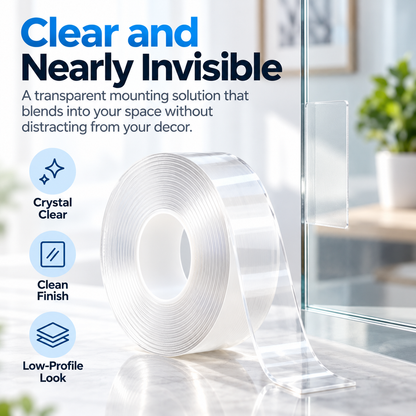 ClearGrip™ – Heavy-Duty Reusable Nano Tape