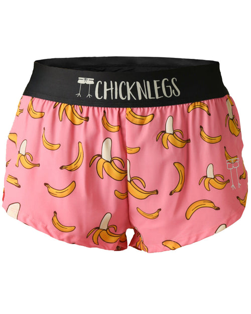 Women's Pink Bananas 1.5" Split Shorts