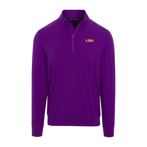 LSU Velocity Performance Quarter Zip Purple