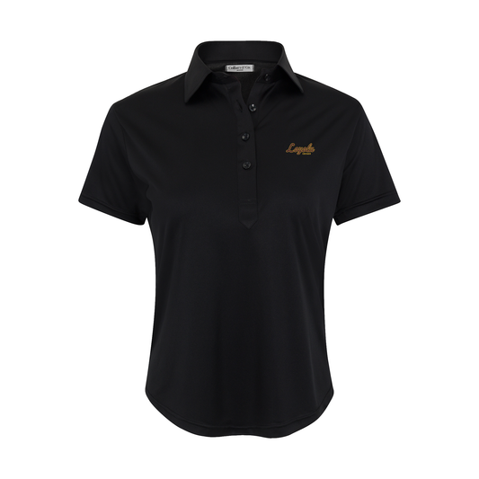 Loyola Chicago Women's Cap Sleeve Semi Spread Polo Black